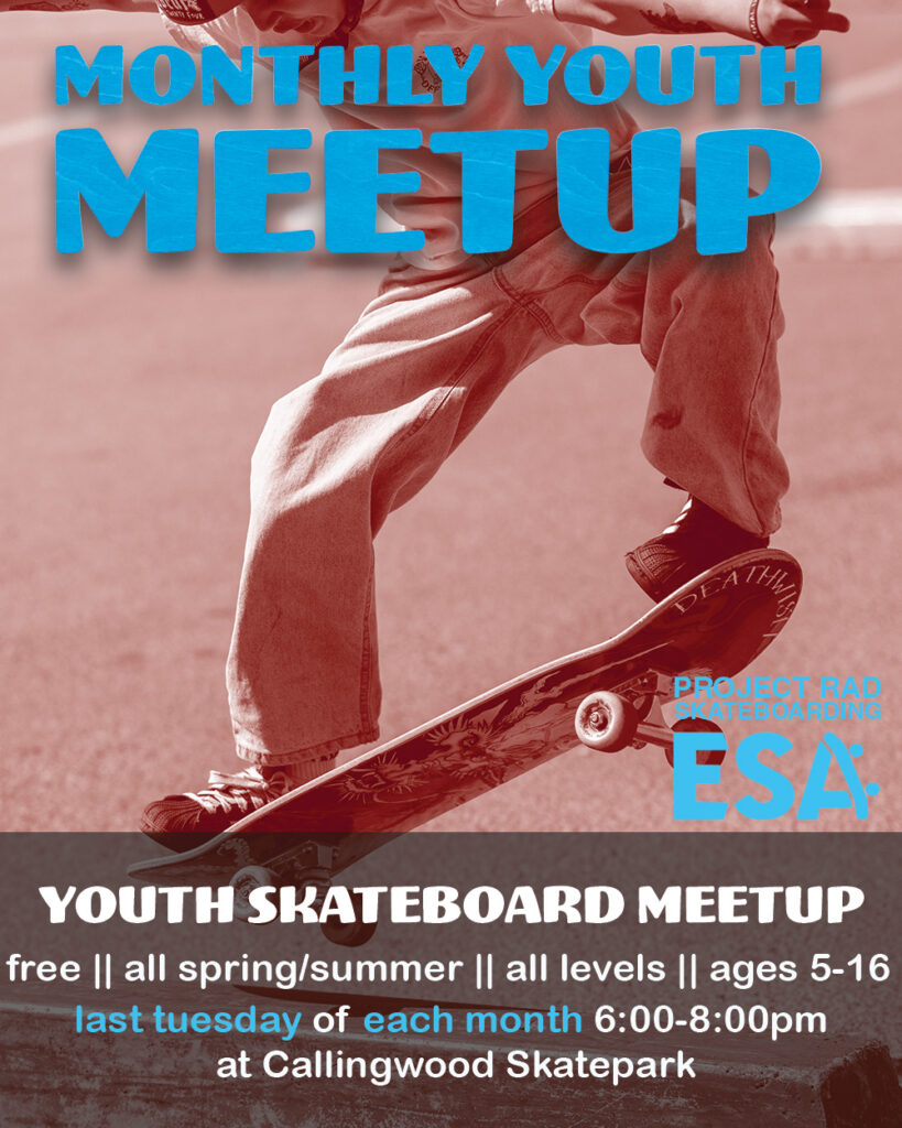 Edmonton Monthly Youth Skateboard Meetup Poster