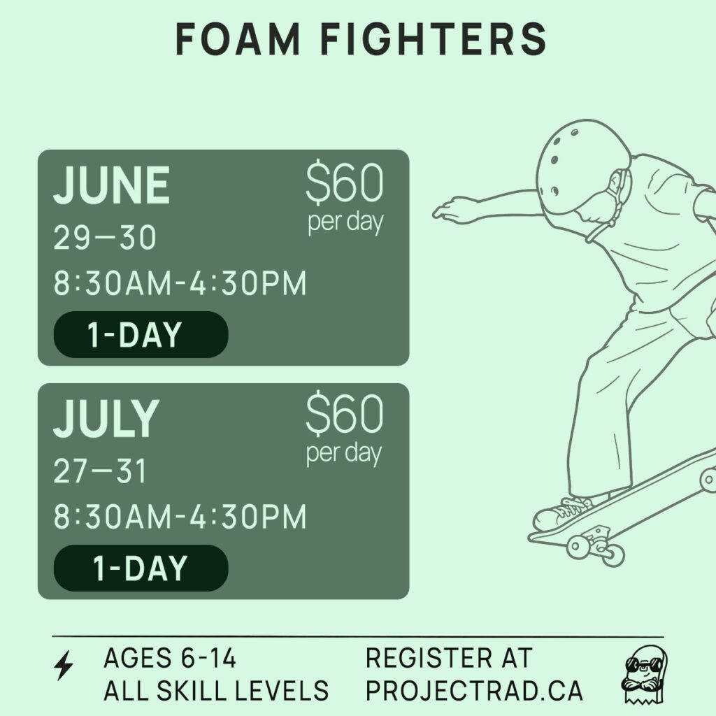 Foam Fighters Skateboarding Summer Camp